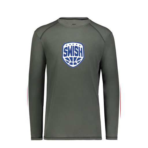 [6845.98D.S-LOGO1] Men's SoftTouch Long Sleeve (Adult S, Gray, Logo 1)