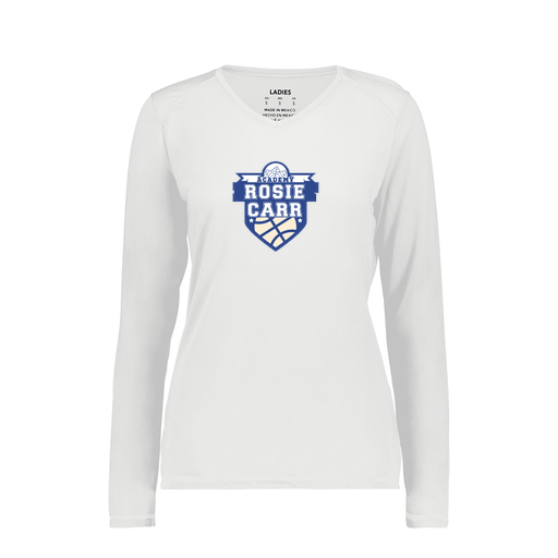 [6847.005.XS-LOGO2] Women's SoftTouch Long Sleeve (Female Adult XS, White, Logo 2)