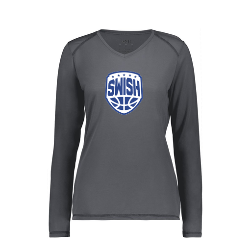 [6847.98D.XS-LOGO1] Women's SoftTouch Long Sleeve (Female Adult XS, Gray, Logo 1)