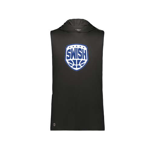 [222590.080.XS-LOGO1] Men's CoolDry Sleeveless Hoodie (Adult XS, Black, Logo 1)