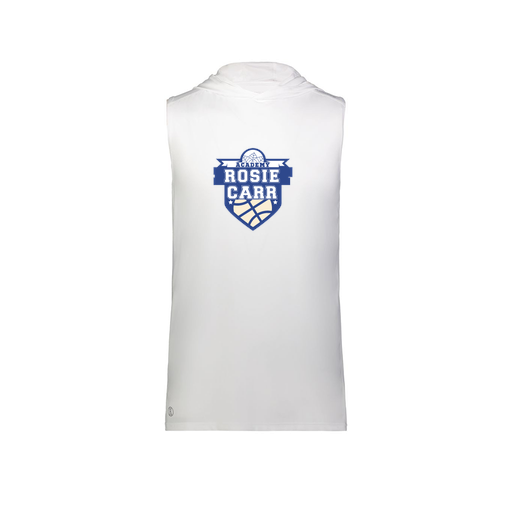 [222590.005.XS-LOGO2] Men's CoolDry Sleeveless Hoodie (Adult XS, White, Logo 2)
