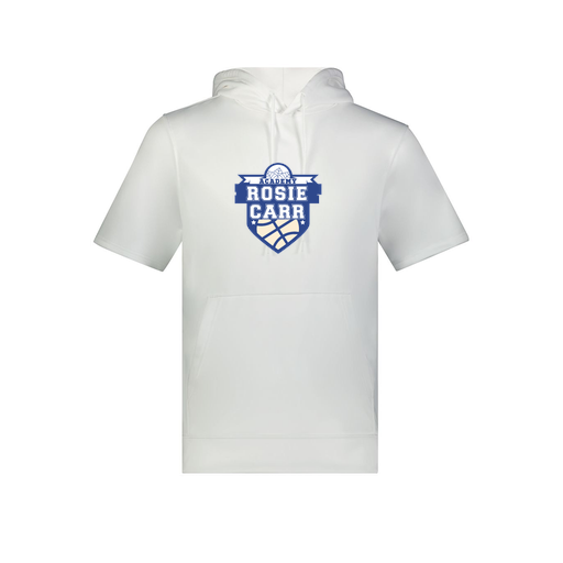 [6871.005.S-LOGO2] Men's Dri Fit Short Sleeve Hoodie (Adult S, White, Logo 2)