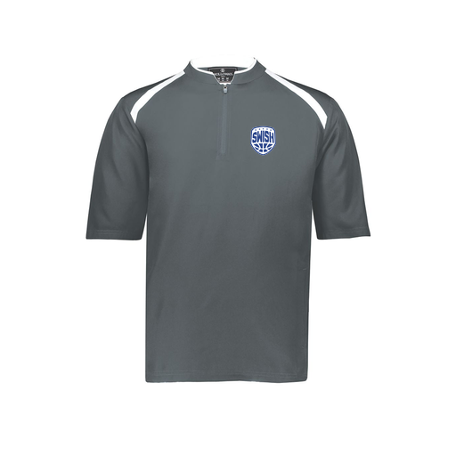 [229581-AS-GRY-LOGO1] Men's Dugout Short Sleeve Pullover (Adult S, Gray, Logo 1)