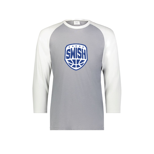 [6879.74S.S-LOGO1] Men's Vintage 3/4 Sleeve T-Shirt (Adult S, White, Logo 1)