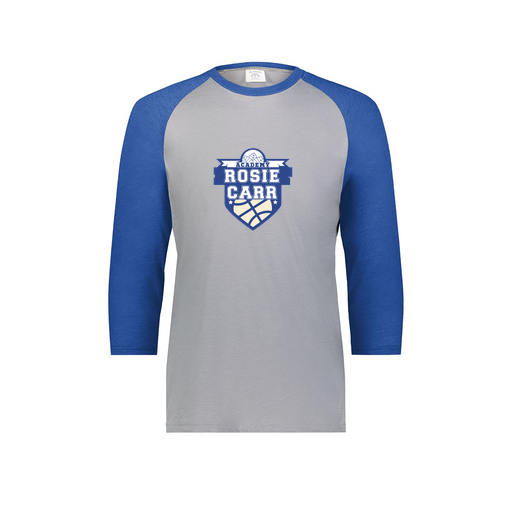 [6880.28V.S-LOGO2] Youth Vintage 3/4 T-Shirt (Youth S, Royal, Logo 2)
