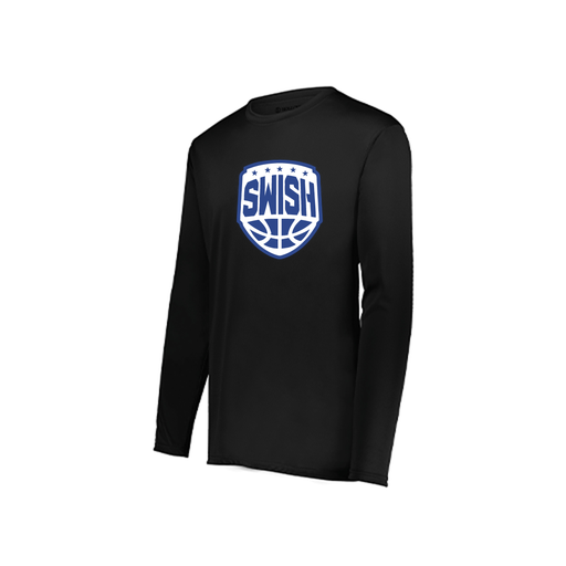 [222822.080.XS-LOGO1] Men's LS Smooth Sport Shirt (Adult XS, Black, Logo 1)