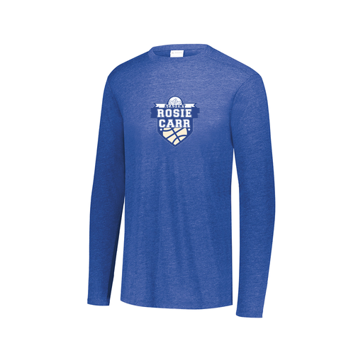 [3075.U55.XS-LOGO2] Decker Men's Tri-Blend T-Shirt - Long Sleeve (Adult XS, Royal, Logo 2)