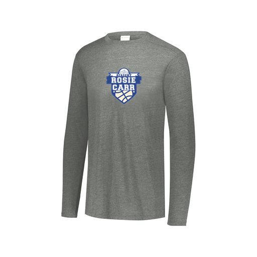 [FTLCUBGY-AXS-LOGO2] Decker Men's Tri-Blend T-Shirt - Long Sleeve (Adult XS, Gray, Logo 2)