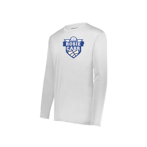 [222823.005.S-LOGO2] Youth LS Smooth Sport Shirt (Youth S, White, Logo 2)