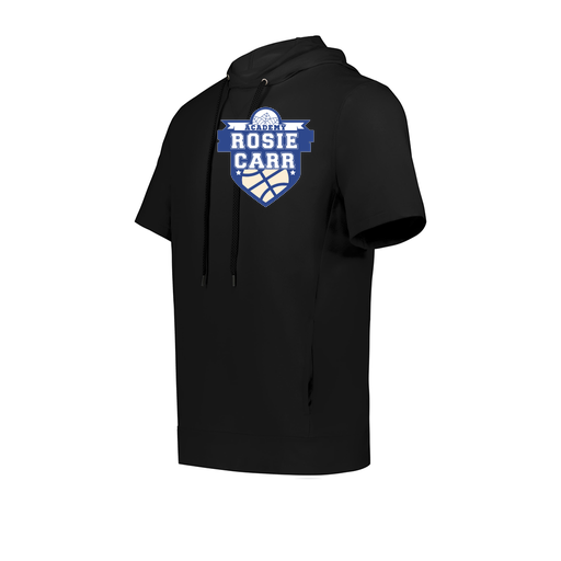 [222605.080.S-LOGO2] YOUTH VENTURA SOFT KNIT SHORT SLEEVE HOODIE (Youth S, Black, Logo 2)
