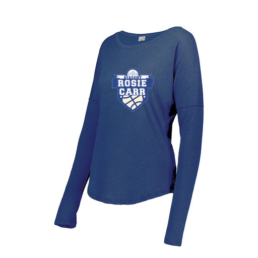 [FTLCUBRY-FAS-LOGO2] Decker Women's Tri-Blend T-Shirt - Long Sleeve (Female Adult S, Royal, Logo 2)