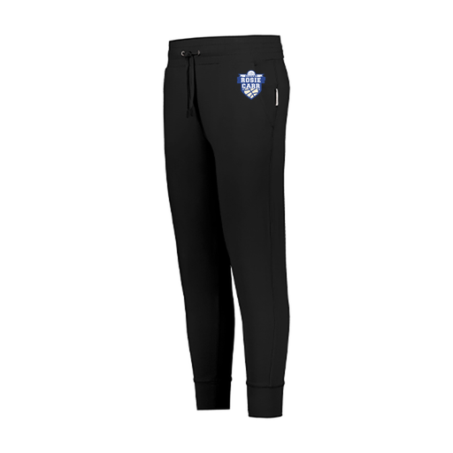 [222799.080.XS-LOGO2] LADIES VENTURA SOFT KNIT JOGGER (Female Adult XS, Black, Logo 2)